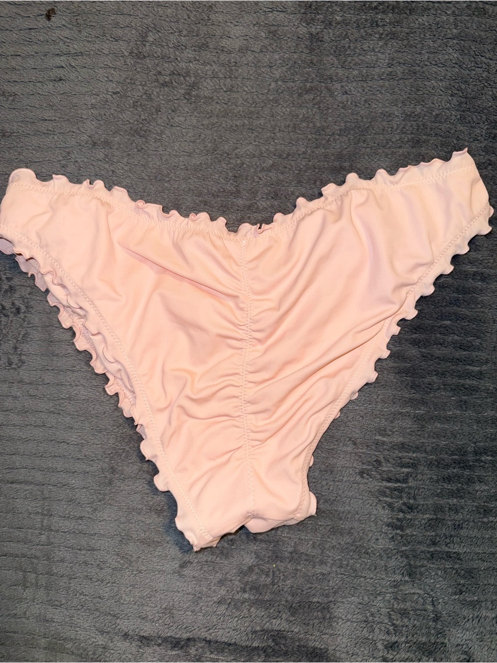 Shade & Shore Light Pink Ruffled Bikini Bottoms